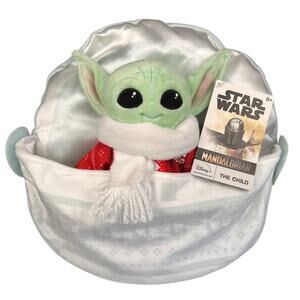 Disney Star Wars Mandalorian Grogu The Child Baby Yoda Holiday Plush Pram Pillow